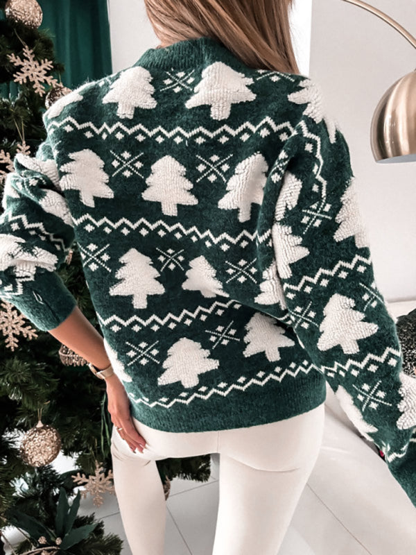महिलाओं का स्वेटर क्रिसमस बुना हुआ लंबी आस्तीन स्वेटर