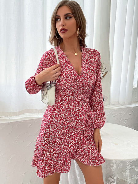 Women's explosion long-sleeved dress