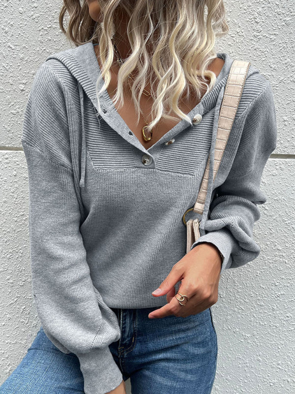 Women's solid long sleeved hoodie