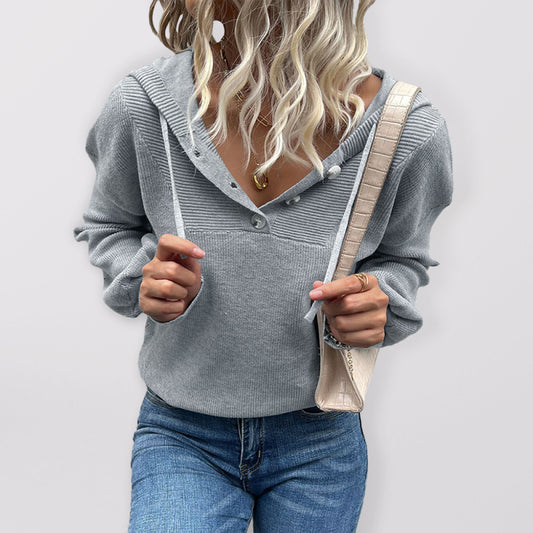 Women's solid long sleeved hoodie