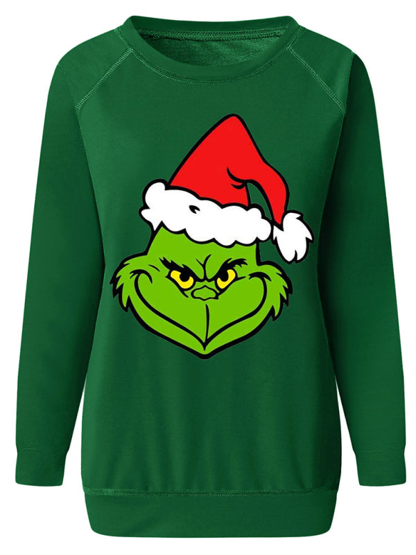 Women's Christmas Casual Loose New Grinch Stole Christmas Monster