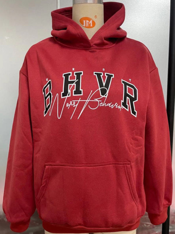 BHVR game printing plus fleece warm long-sleeved hoodie