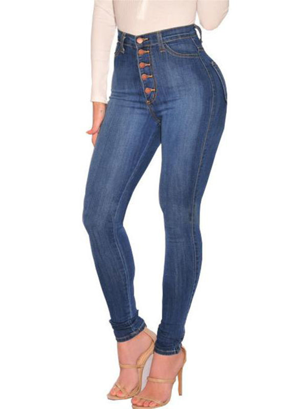 Women's Versatile High Waist High Elastic Hip Lift Jeans