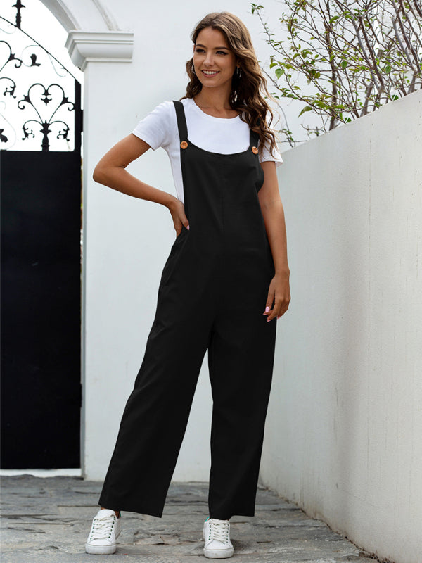 Women's Woven Casual Long Overall