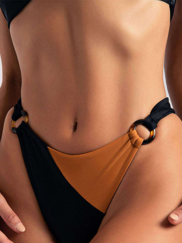 Women's color matching bikini set
