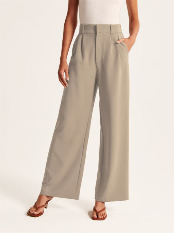 Women's high waist wide-leg casual suit pants