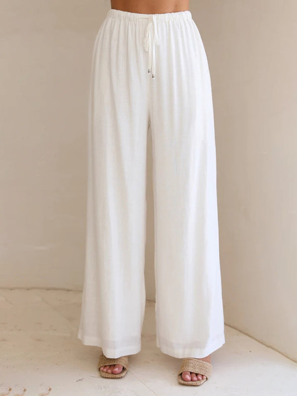 Women's Solid Color Drawstring Pants