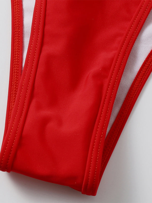 Long-sleeved mesh jacket three-piece bikini