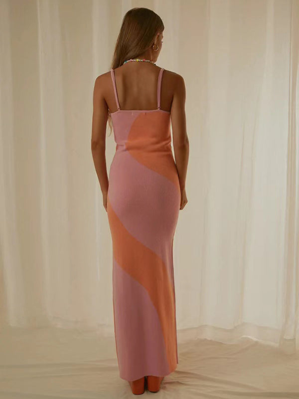 Wind Print Slim Elegant Dress