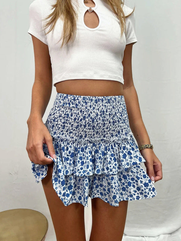 Women's Casual Versatile Printed Short Skirt