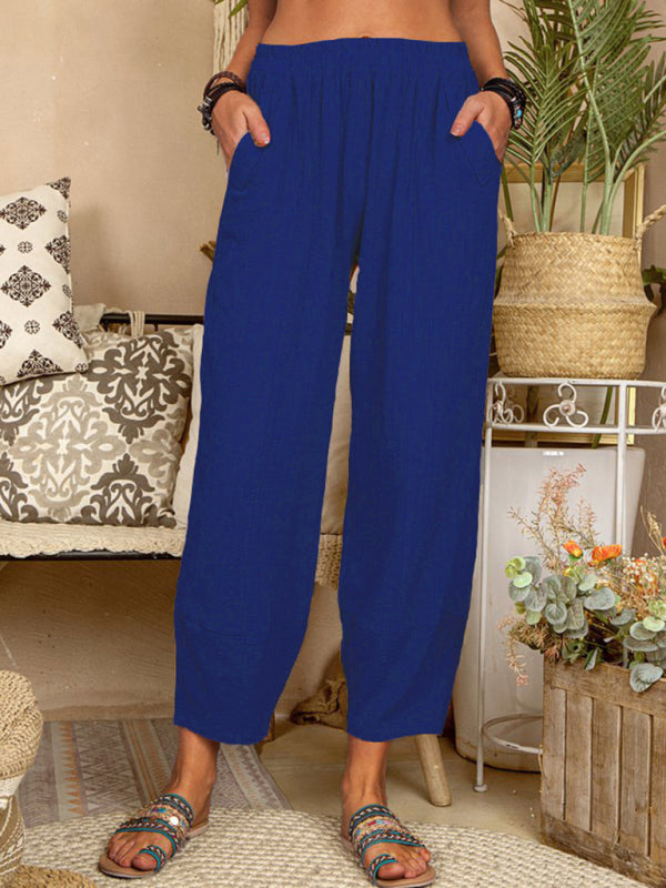 Solid Color Loose Casual Home Pants