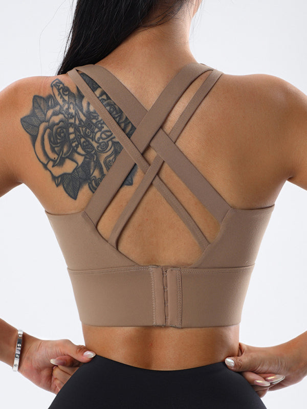 Sports underwear women's shockproof running fitness vest quick-drying bra