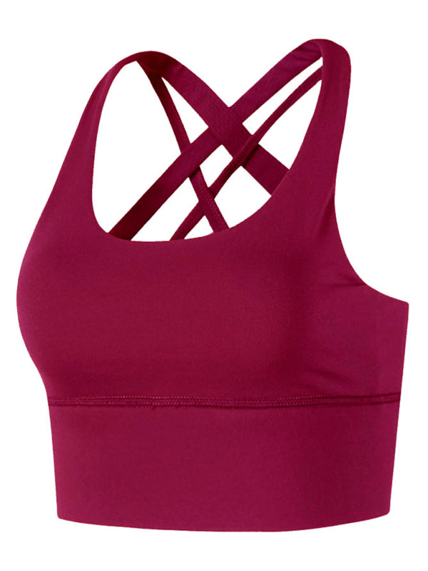 Sports underwear women's shockproof running fitness vest quick-drying bra
