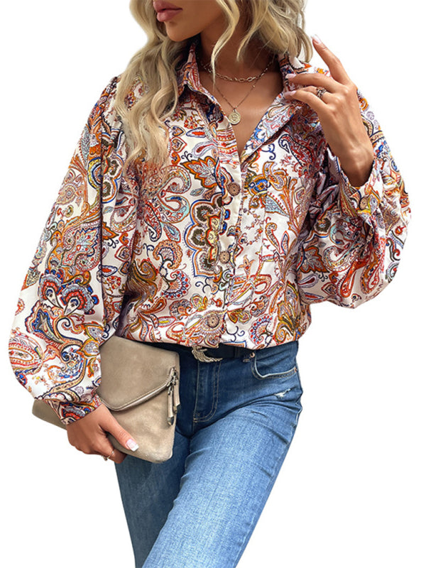 Women's long-sleeved design sense loose shirt