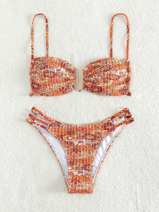 Printed Swimsuit Triangle Two-piece Swimsuit Bikini