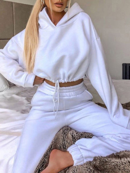 Women's long-sleeved sweater pants casual two-piece set