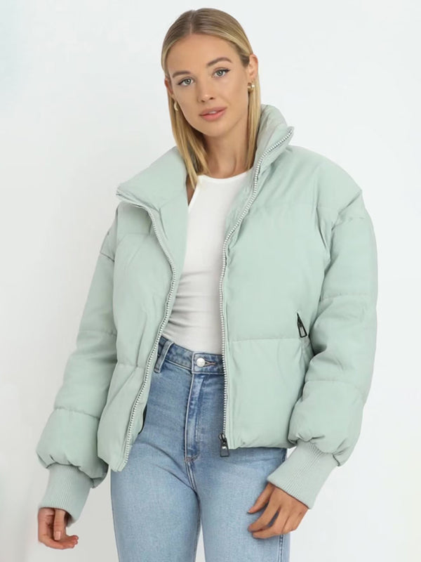 Casual all-match stand collar bread jacket