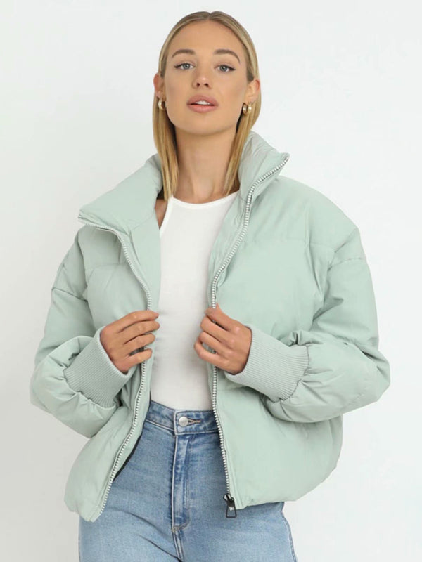 Casual all-match stand collar bread jacket