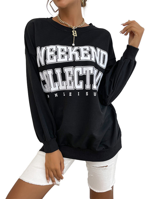 Round neck long sleeve weekend collective sweatshirt
