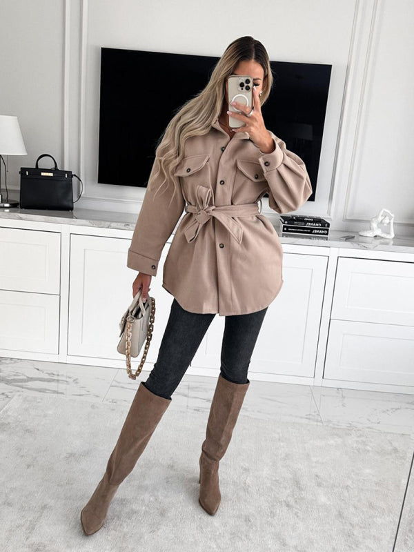 Women's strappy solid color jacket