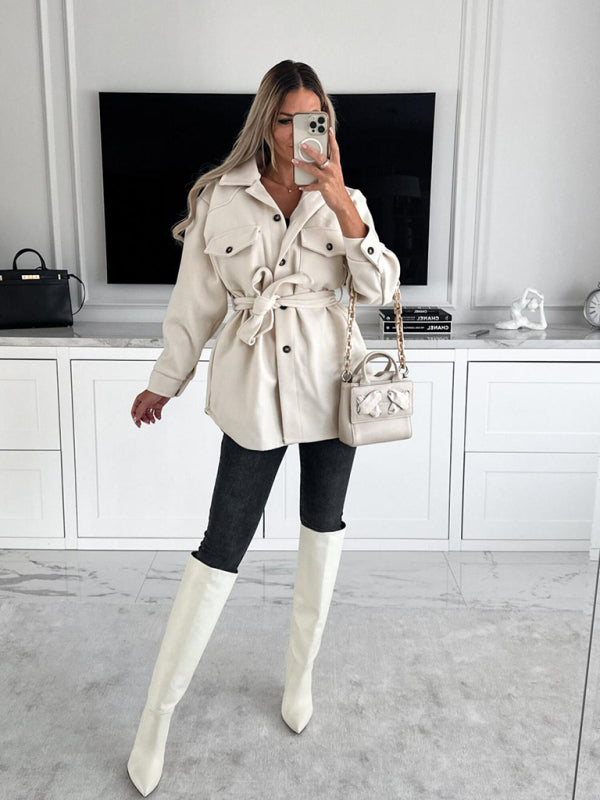 Women's strappy solid color jacket
