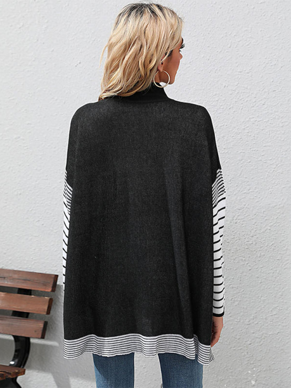 Women's long sleeve striped sweater