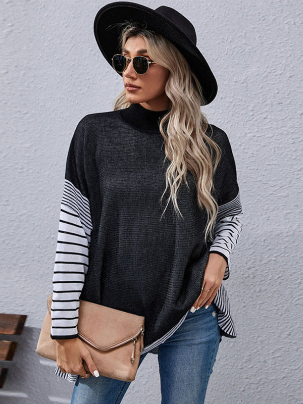 Women's long sleeve striped sweater