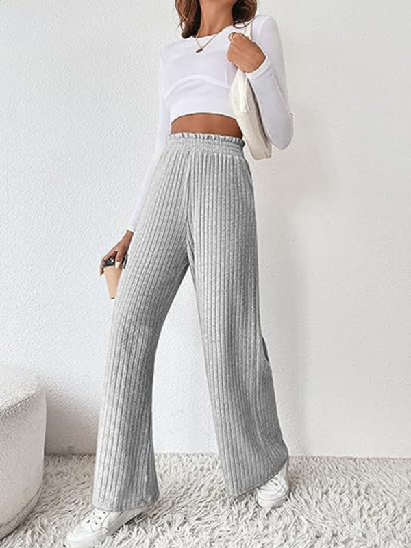Women's casual loose knitted trousers