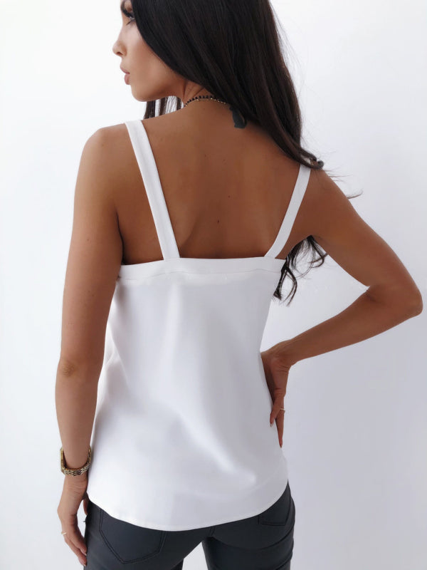 Sleeveless Loose Camisole Backless Top