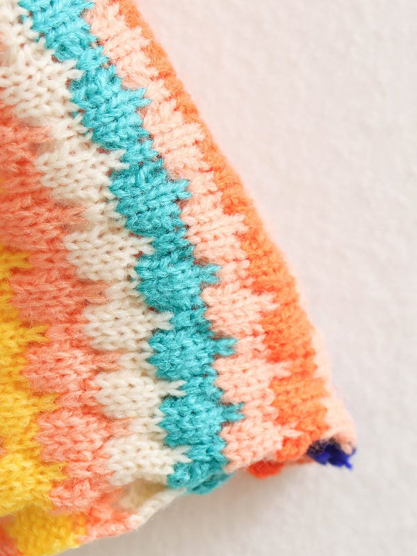 Women's Cardigan Multicolor Hand Crochet Sweater