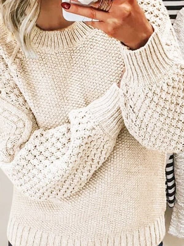 Women's warm thick knitted pullover sweater