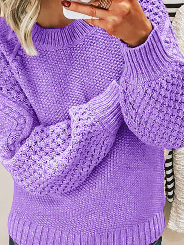Women's warm thick knitted pullover sweater