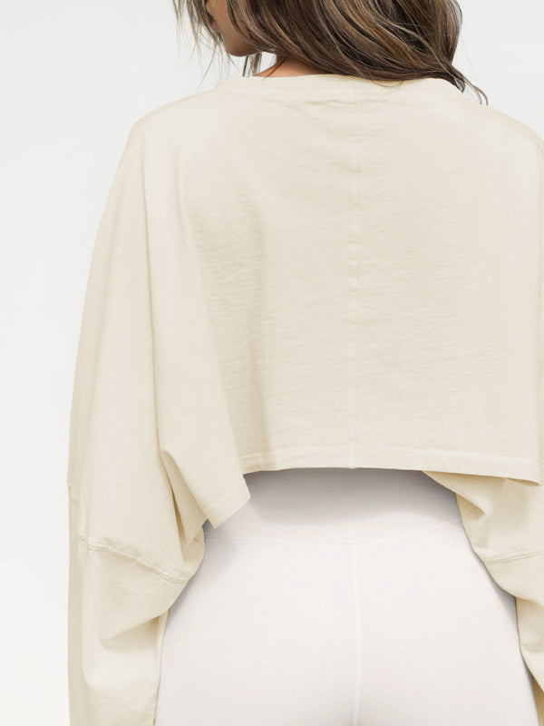 महिलाओं की ढीली गोल गर्दन ऊंची कमर वाली स्वेटशर्ट