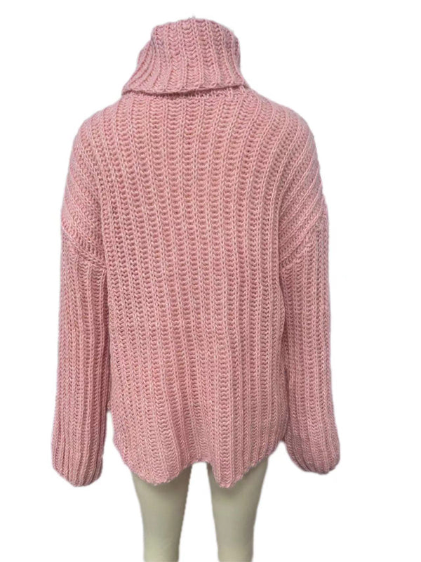 Women's turtleneck loose casual sweater
