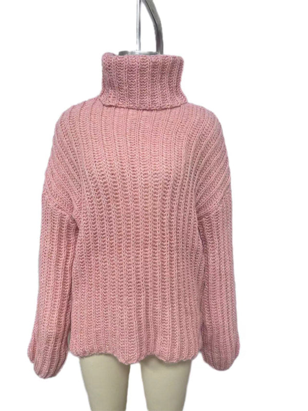 Women's turtleneck loose casual sweater
