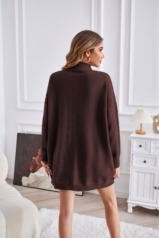 महिलाओं का हाफ टर्टलनेक स्लिट स्वेटर स्वेटर