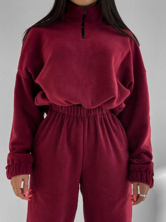 Women's hooded sweatshirt sports casual suit two piece set
