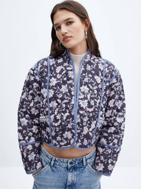 Women's versatile double-sided fabric jacket (reversible)