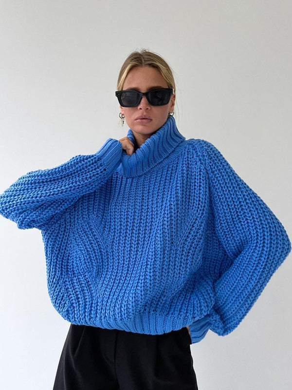 नई महिलाओं का ढीला कैज़ुअल बहुमुखी लंबी बाजू वाला स्वेटर