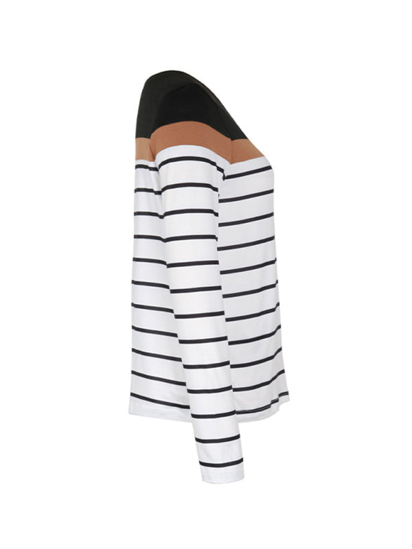 Women's Striped Casual Long Sleeve Top