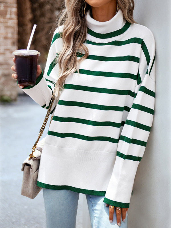 Women's casual round neck long sleeve knitted sweater