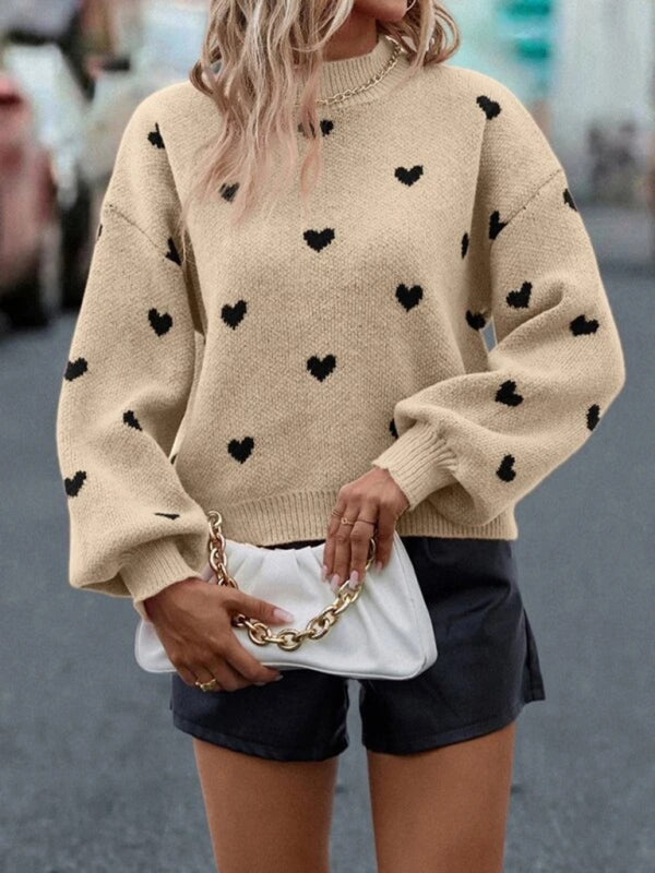 Casual loose knitted pullover sweater