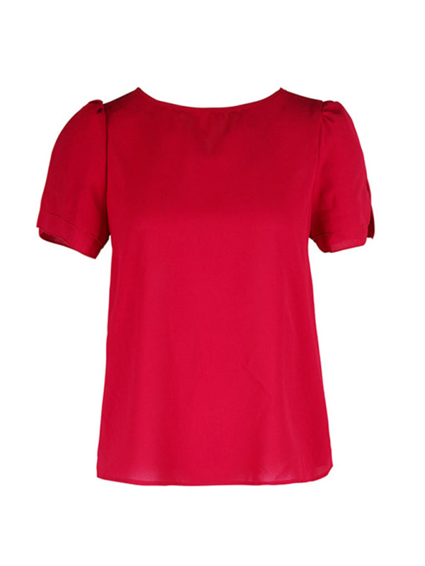 Women's Round Neck Short Sleeve Shirt