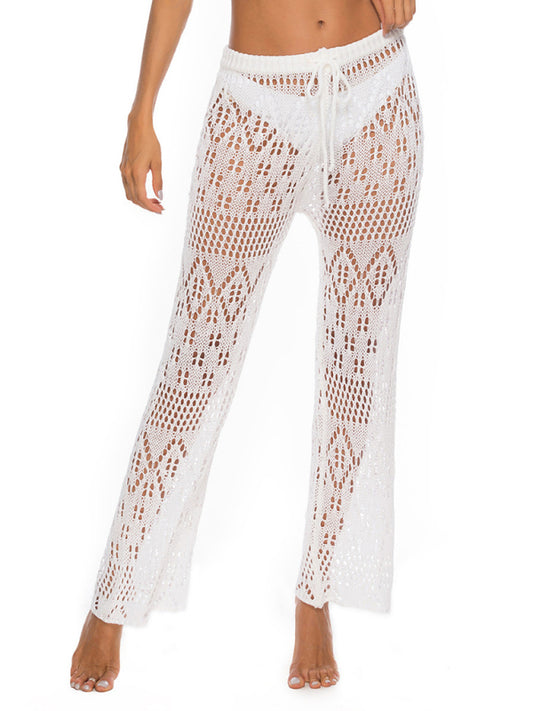 Hollow knitted trousers nightclub style beach pants