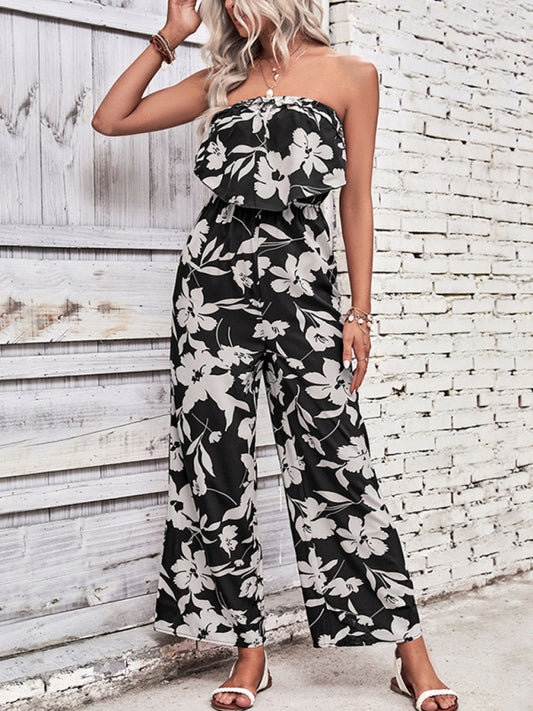 Women's floral printed jumpsuit