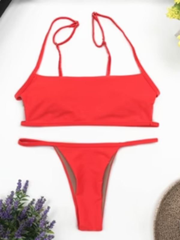 Women's backless thong swimsuit
