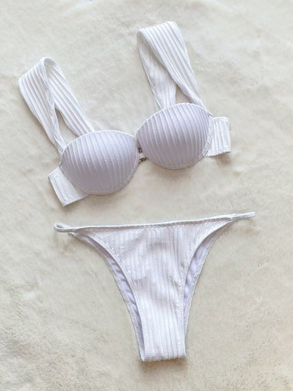 Women's Beach Vacation Suspender Two-piece Bikini
