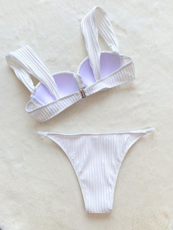 Women's Beach Vacation Suspender Two-piece Bikini