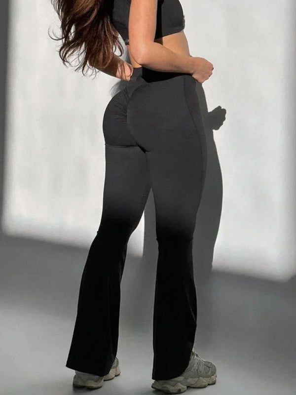 Peach yoga high waist hip lifting leggings and flared pants