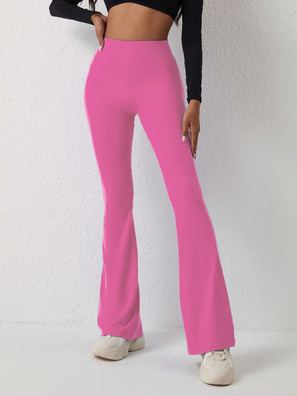 Peach yoga high waist hip lifting leggings and flared pants